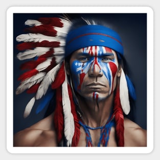 [AI Art] Robust Average Native American man Magnet